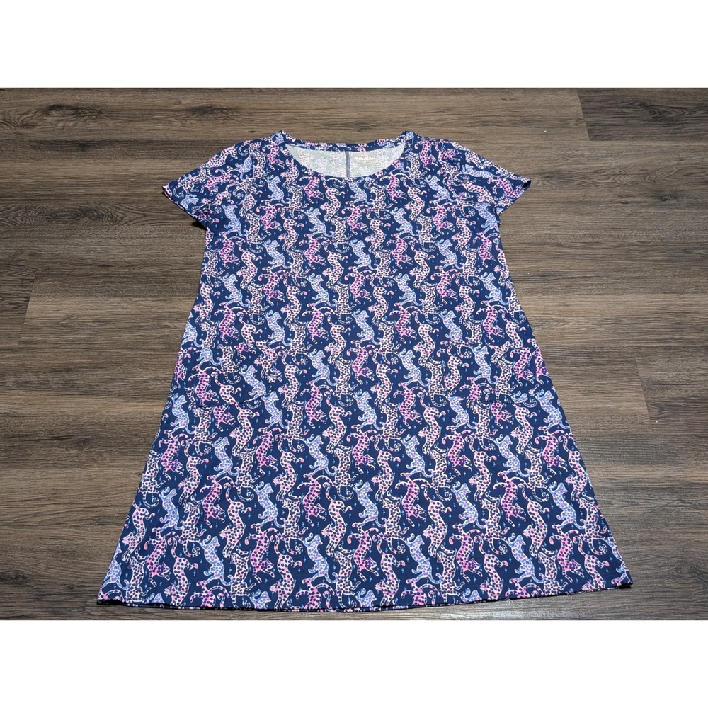 Lilly Pulitzer Cody Swing Dress Oyster Bay Navy on the Catwalk Size Medium